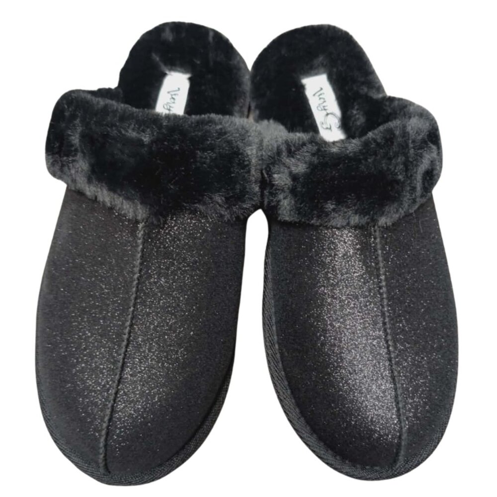 Very J Gypsy Jazz Deidra Slippers in Black - Picture 2 of 3